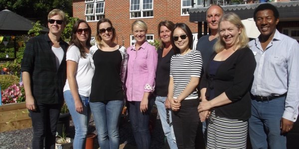 Group photo of the Allergan team volunteers and care team