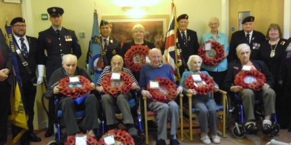 Group of residents celebrating Armistice