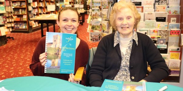 Resident Peggy and Waterstones manager Claire