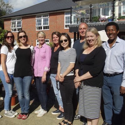 Group photo of the Allergan team volunteers and care team