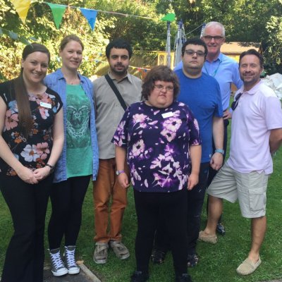 A group of volunteers at Meadowside in the garden