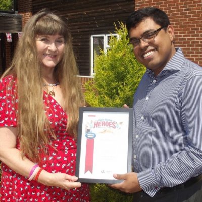 Home manager and admistrator holding certificate