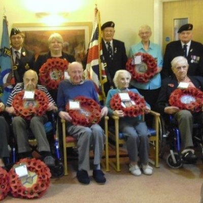 Group of residents celebrating Armistice