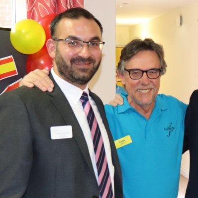 Antonios, Carles and Robin smiling