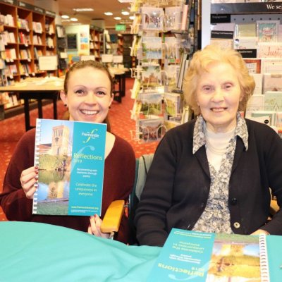 Resident Peggy and Waterstones manager Claire